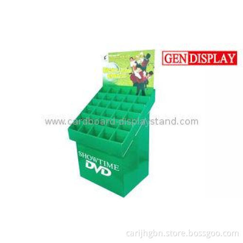 CD VCD Cardboard Floor Display Stand Racks With 4 Color Pri